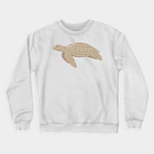 Hawksbill Sea Turtle Side Drawing Crewneck Sweatshirt